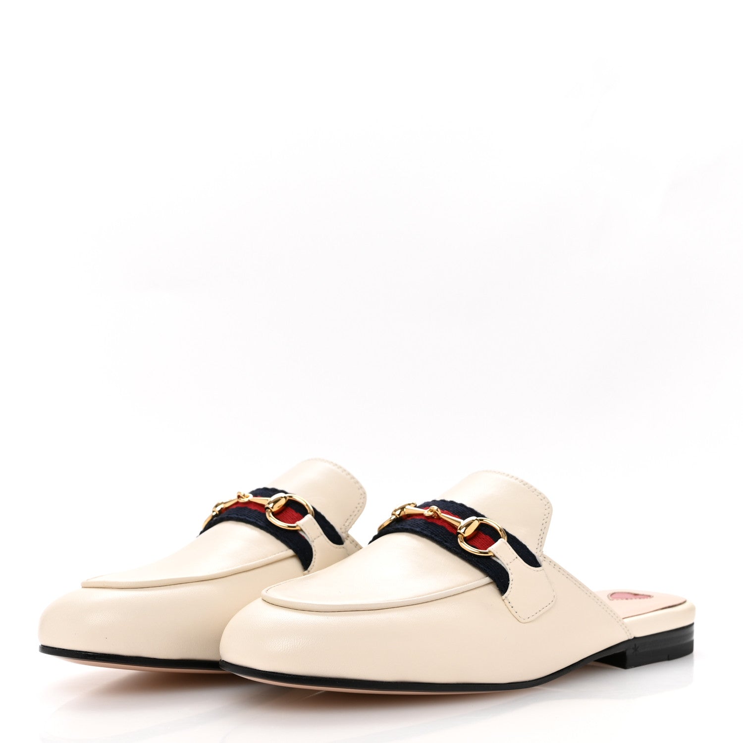 Gucci Malaga Kid Web Womens Princetown Slippers 35.5 Mystic White 4 of 10