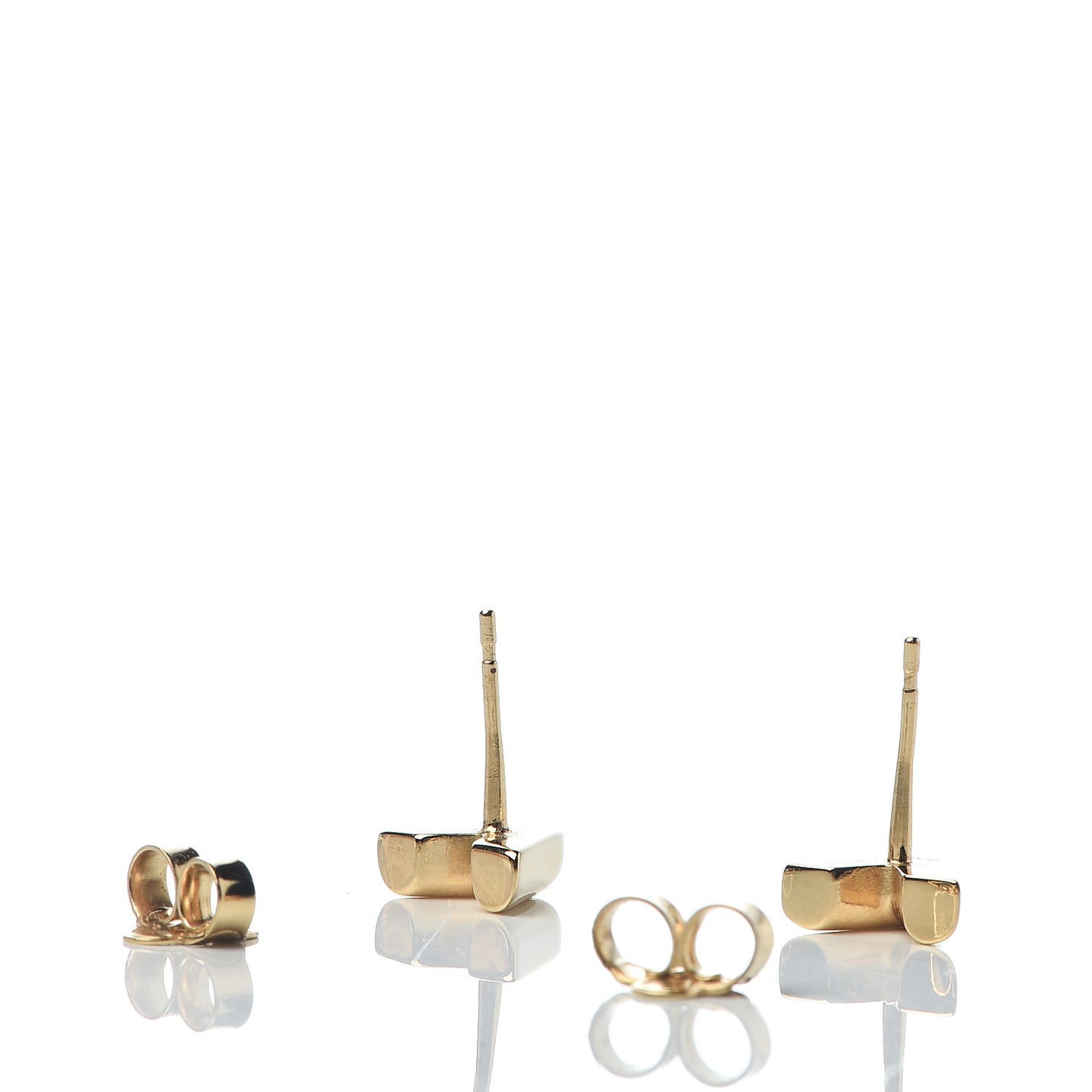 Brass Essential V Stud Earrings Gold