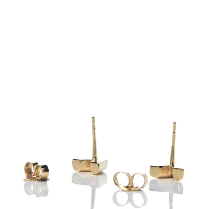 Louis Vuitton Brass Essential V Stud Earrings Gold 3 of 5
