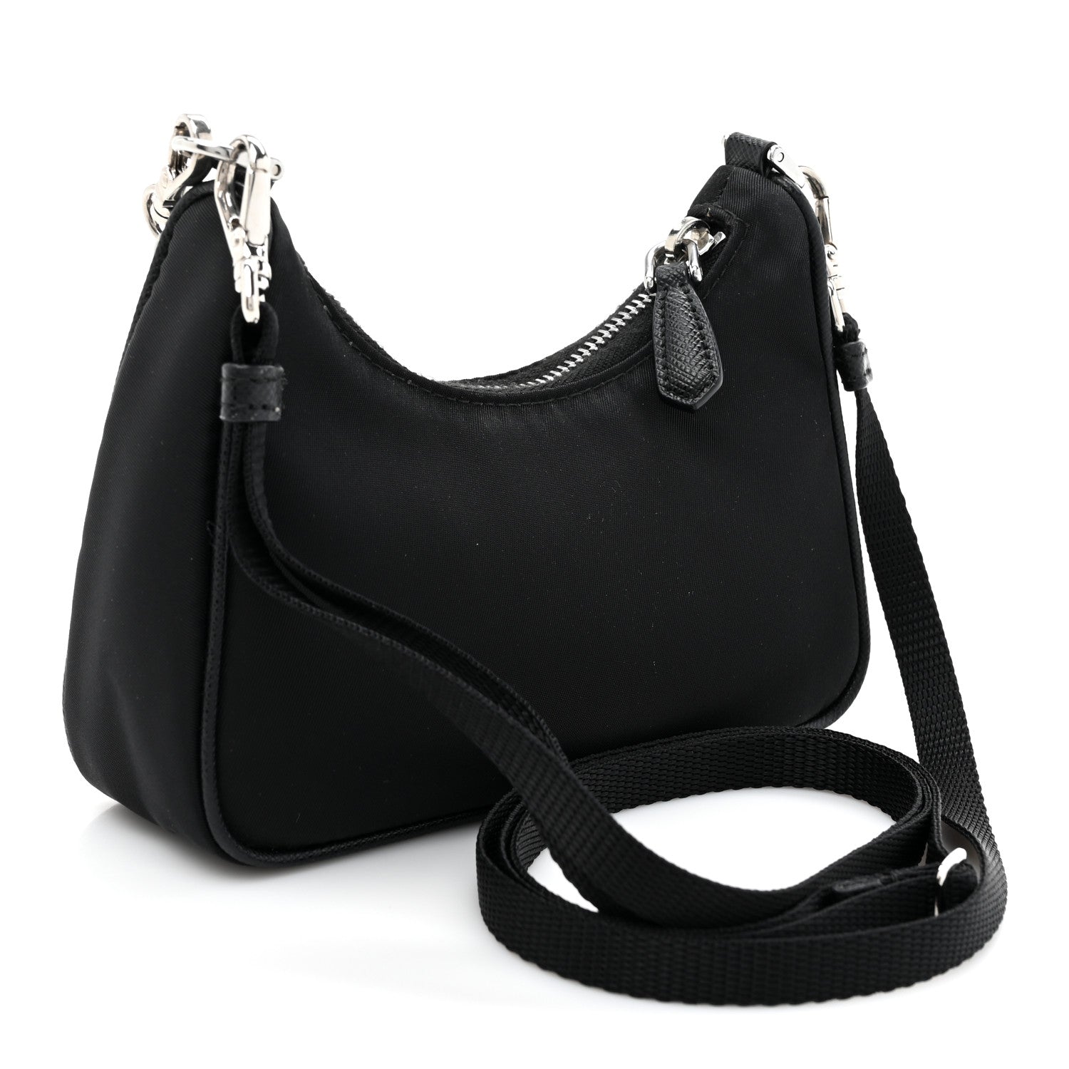 Prada Tessuto Nylon Mini Re-Edition 2000 Shoulder Bag Black 3 of 11