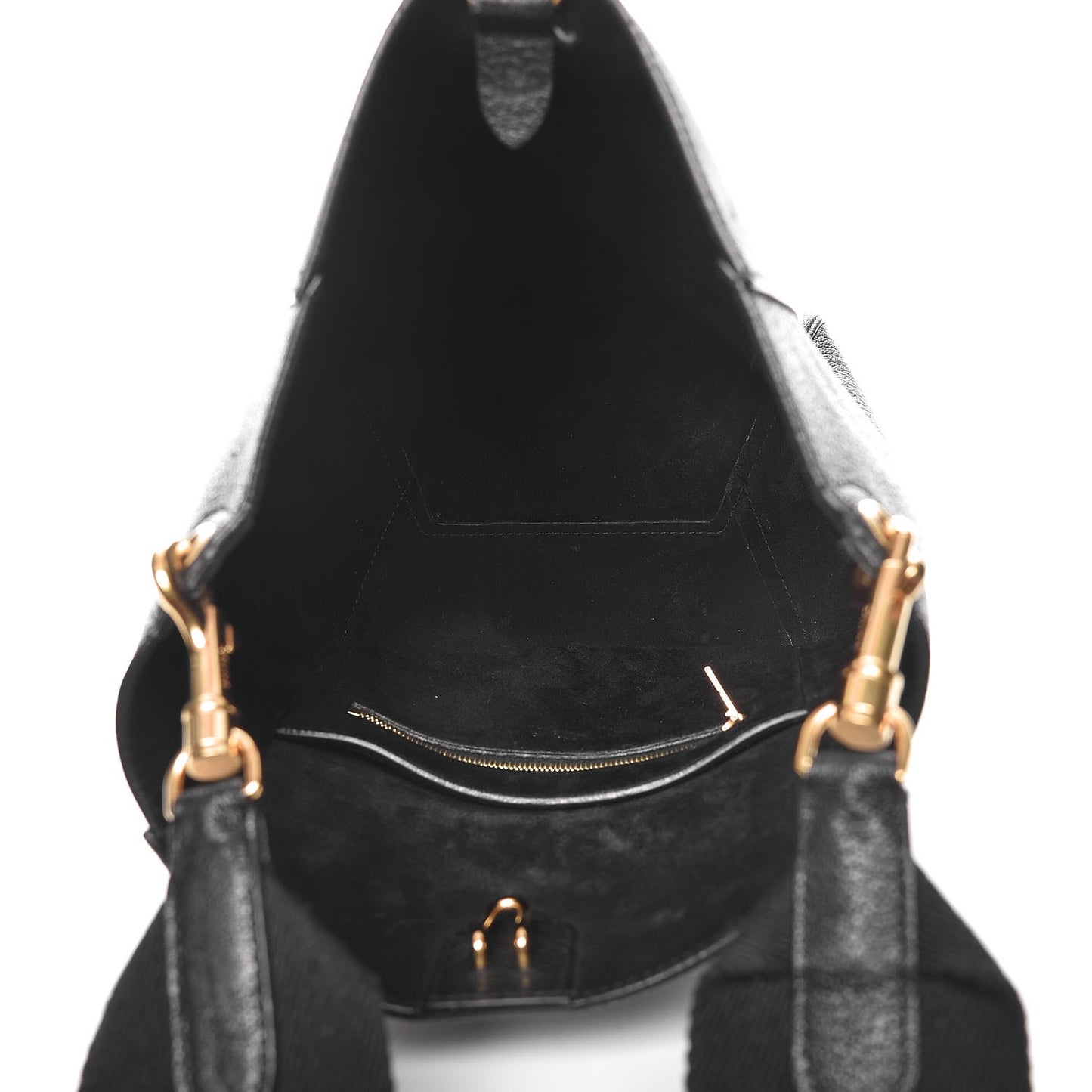 Soft Grained Calfskin Small Sangle Bucket Bag Black