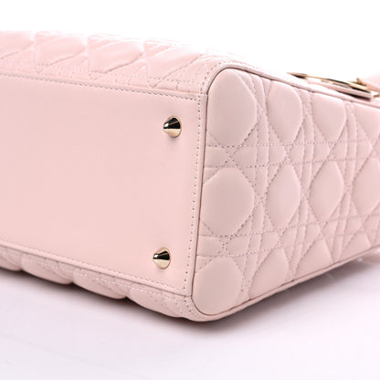 Christian Dior Lambskin Cannage Medium Lady Dior Light Pink 9 of 12
