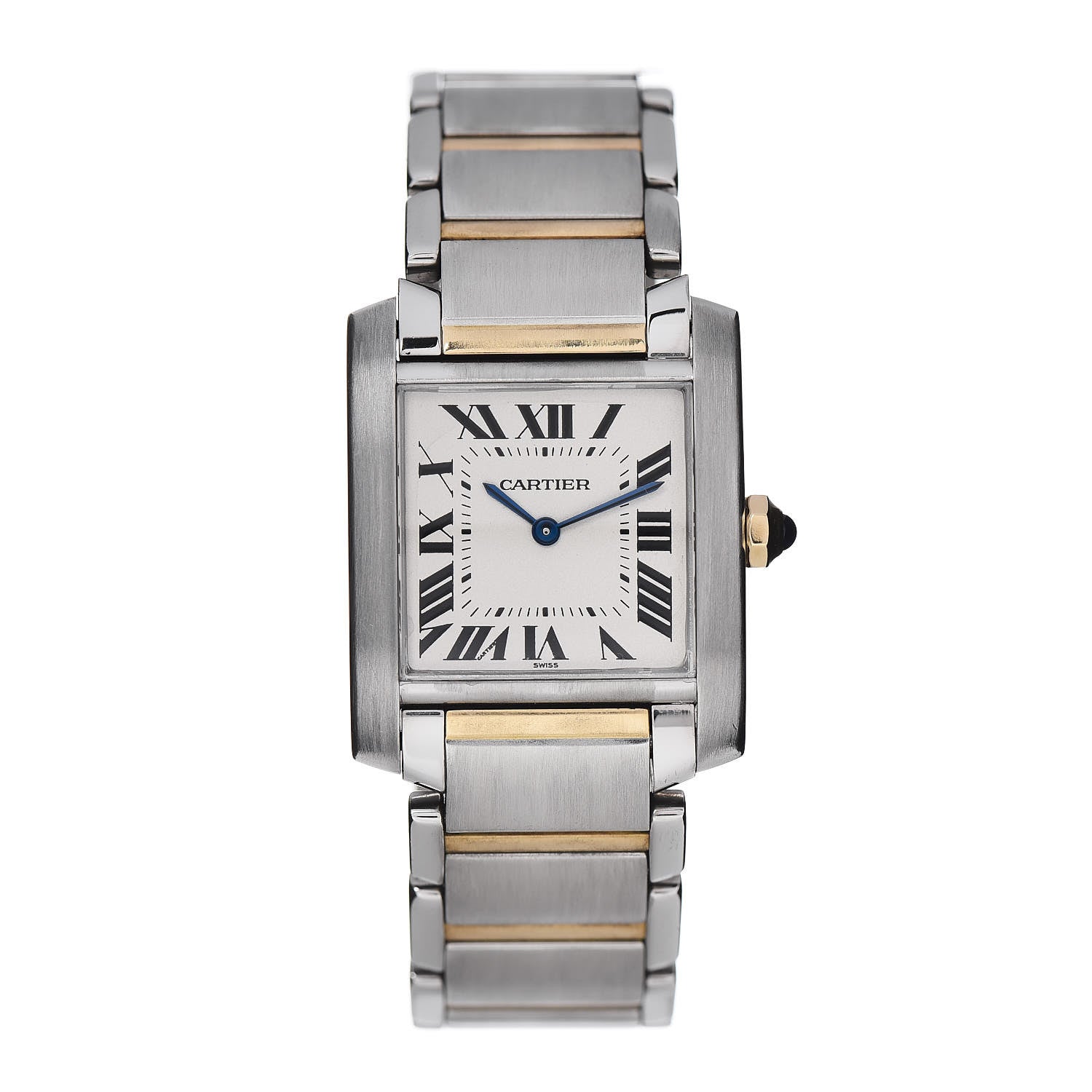 Cartier Stainless Steel 18K Yellow Gold 25mm Tank Francaise Quartz Watch 1 of 5
