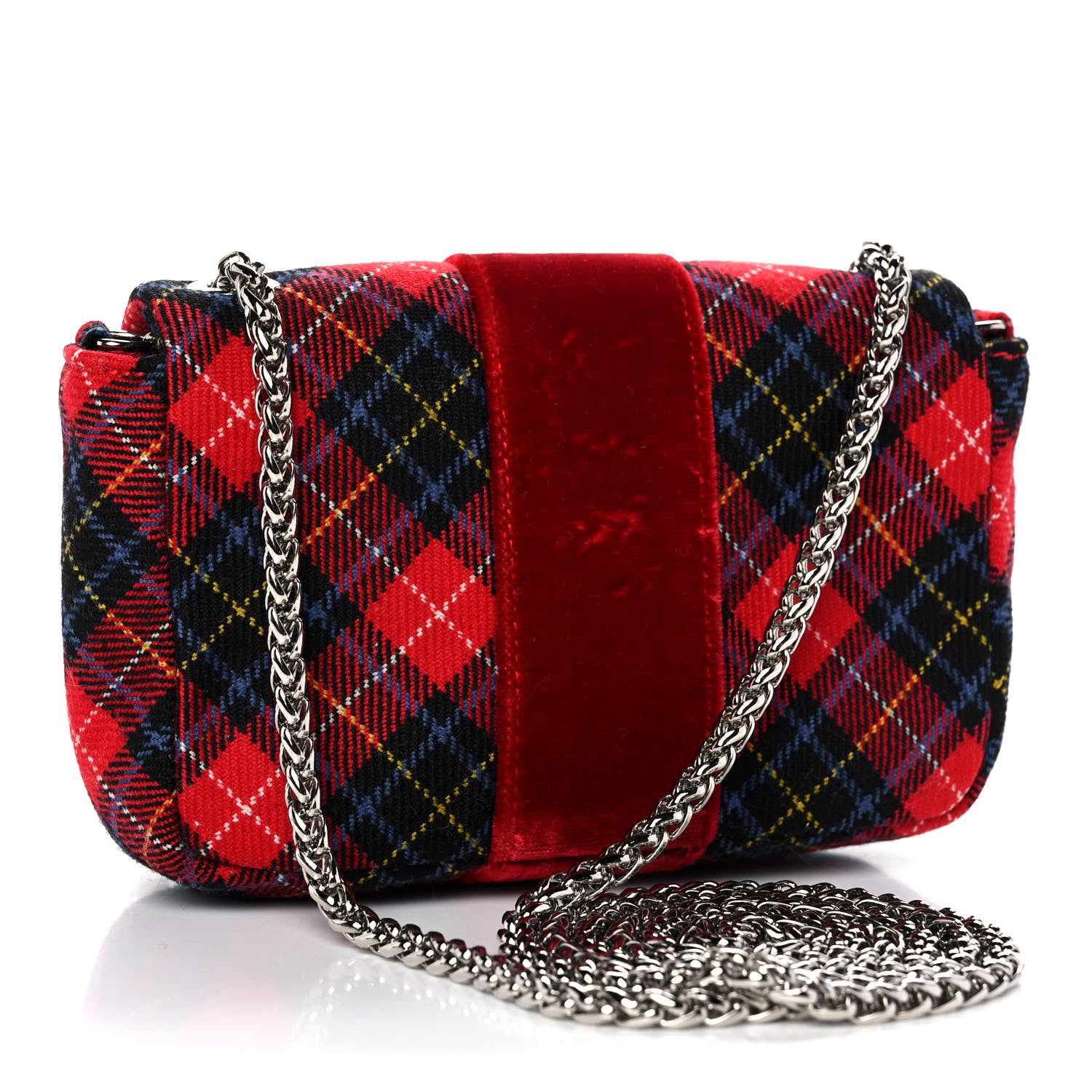 Christian Louboutin Wool Sweet Charity Crossbody Bag Plaid 3 of 11