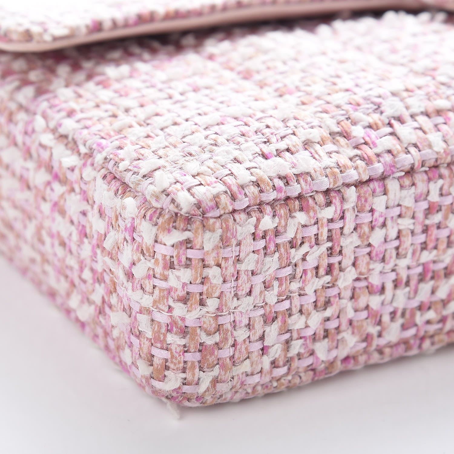 Chanel Tweed East West Flap Pink 10 of 11