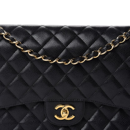 Chanel Caviar Quilted Jumbo Double Flap Black 11 of 11