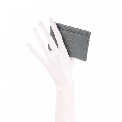 Chanel Caviar Timeless CC Card Holder Grey 2 of 8