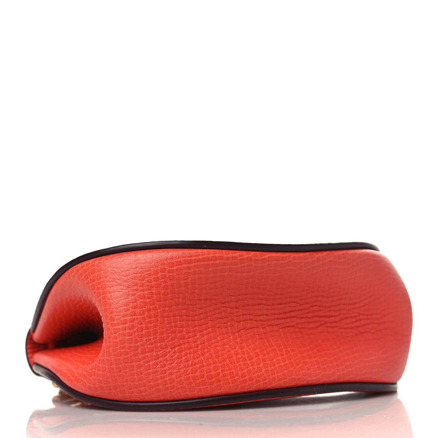 Grained Calfskin Lambskin Mini Drew Shoulder Bag Coral Pop