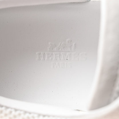 Hermes Air Mesh Suede Goatskin Bouncing Sneakers 38 White Orange Pink 7 of 8