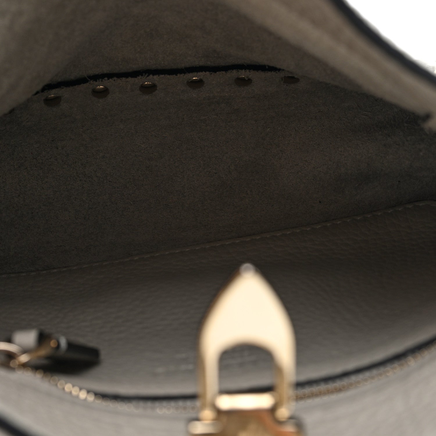 Valentino Garavani Pebbled Calfskin Mini Rockstud Flip-Lock Messenger Bag Pastel Grey 5 of 9