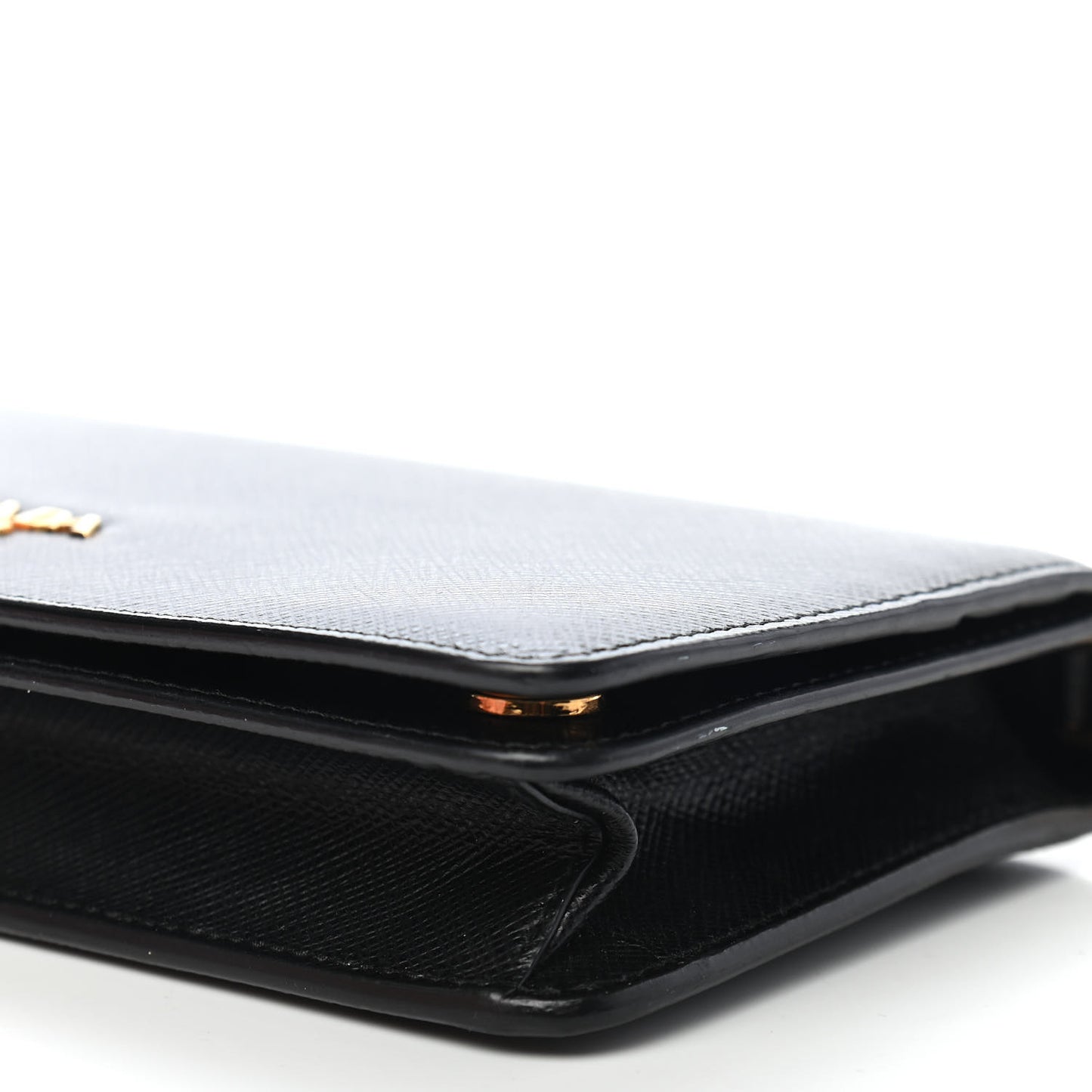 Saffiano Metal Oro Mini Bag Black