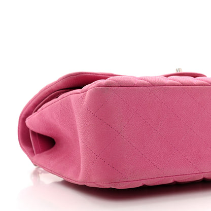 Chanel Iridescent Caviar Quilted Jumbo Double Flap Pink 9 of 13