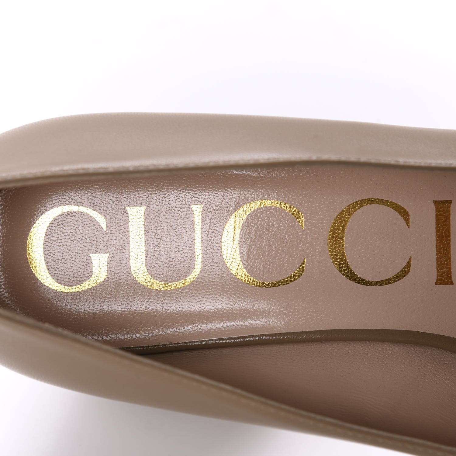 Gucci Malaga Kid Sylvie Web Chain Mid Heel Loafers 36 Mud 7 of 10