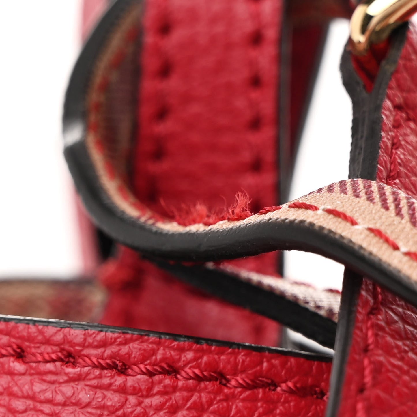 Calfskin Small Lorne Bucket Crossbody Red