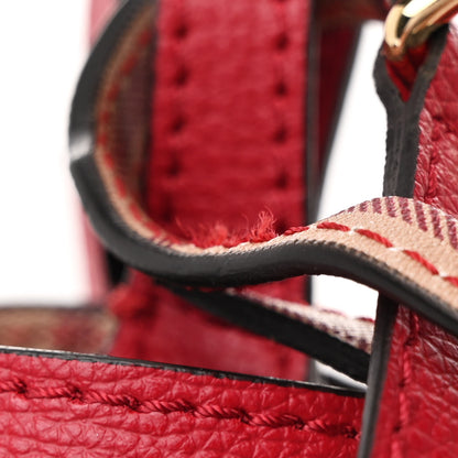 Burberry Calfskin Small Lorne Bucket Crossbody Red 11 of 11