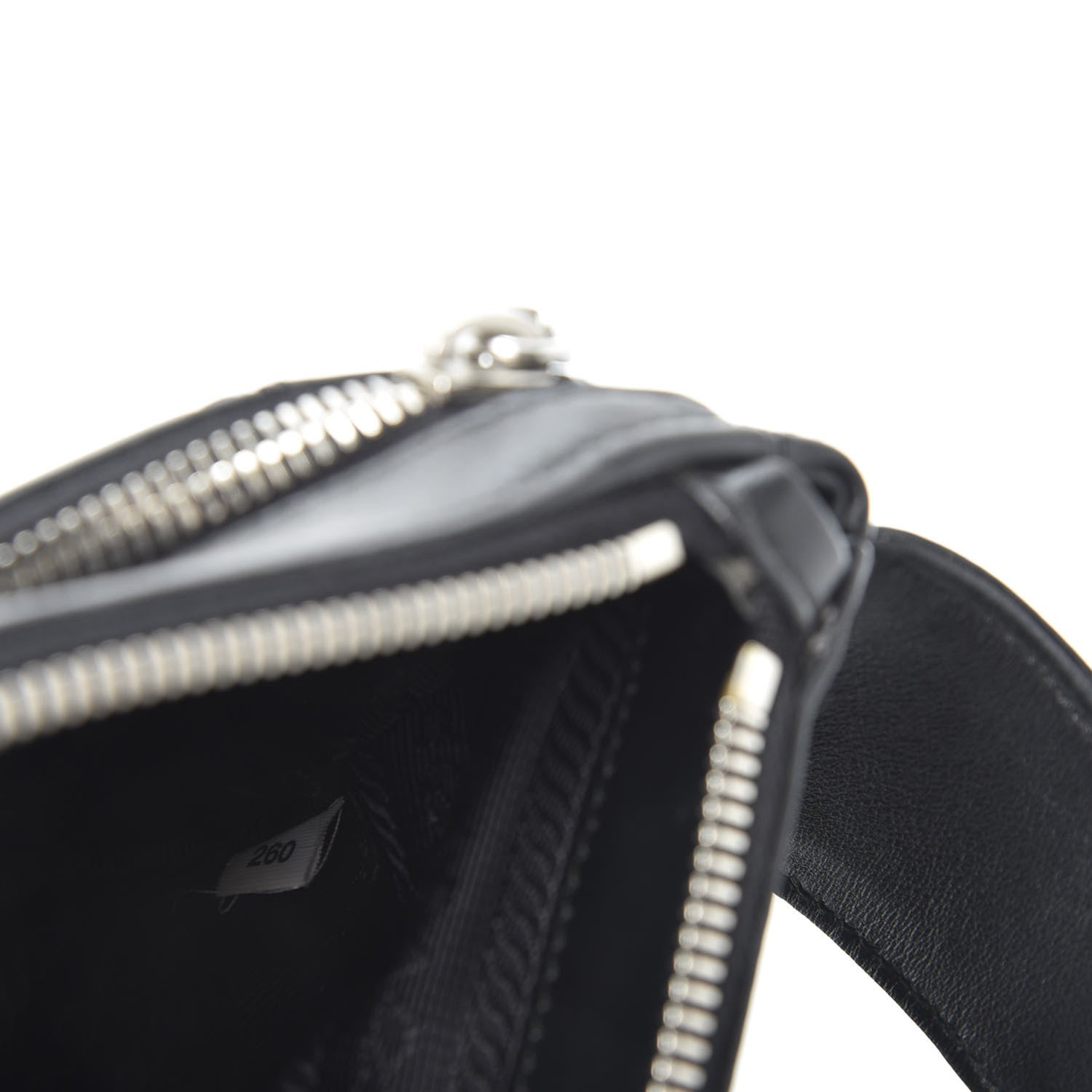 Prada Soft Calfskin Impunture Diagramme Belt Bag Black 9 of 10