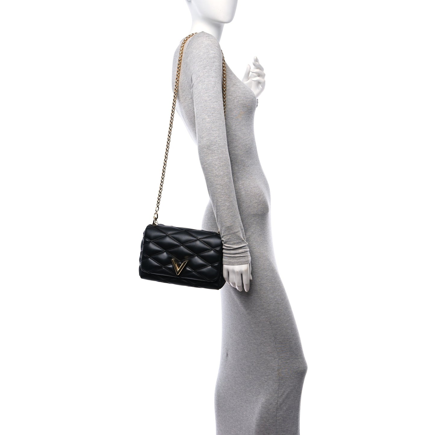 Lambskin Malletage Top Handle GO-14 MM Black