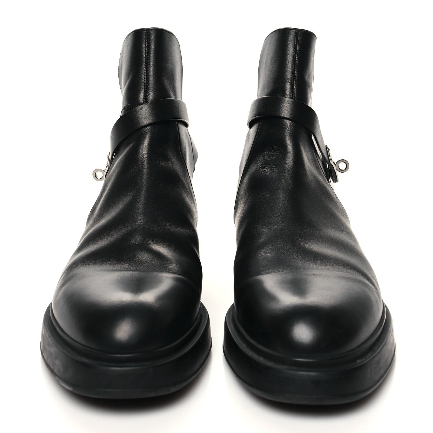 Hermes Calfskin Mens Veo Ankle Boots 43.5 Black 2 of 9
