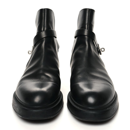 Hermes Calfskin Mens Veo Ankle Boots 43.5 Black 2 of 9