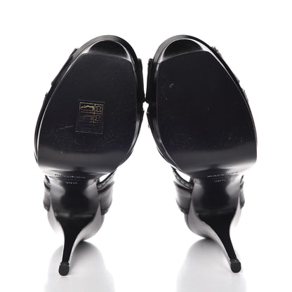 Saint Laurent Calfskin Tribute Tripon 105 Platform Sandals 38.5 Black 5 of 8