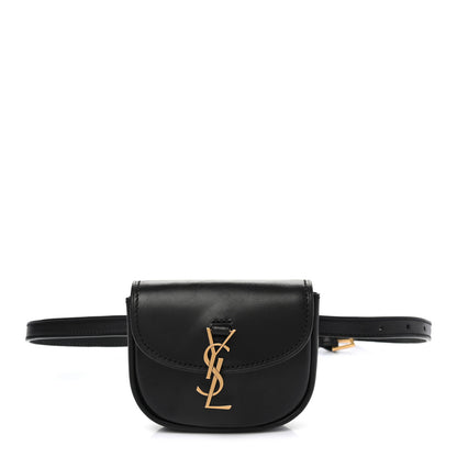 Saint Laurent Smooth Calfskin Mini Classic Monogram Kaia Belt Black 1 of 12