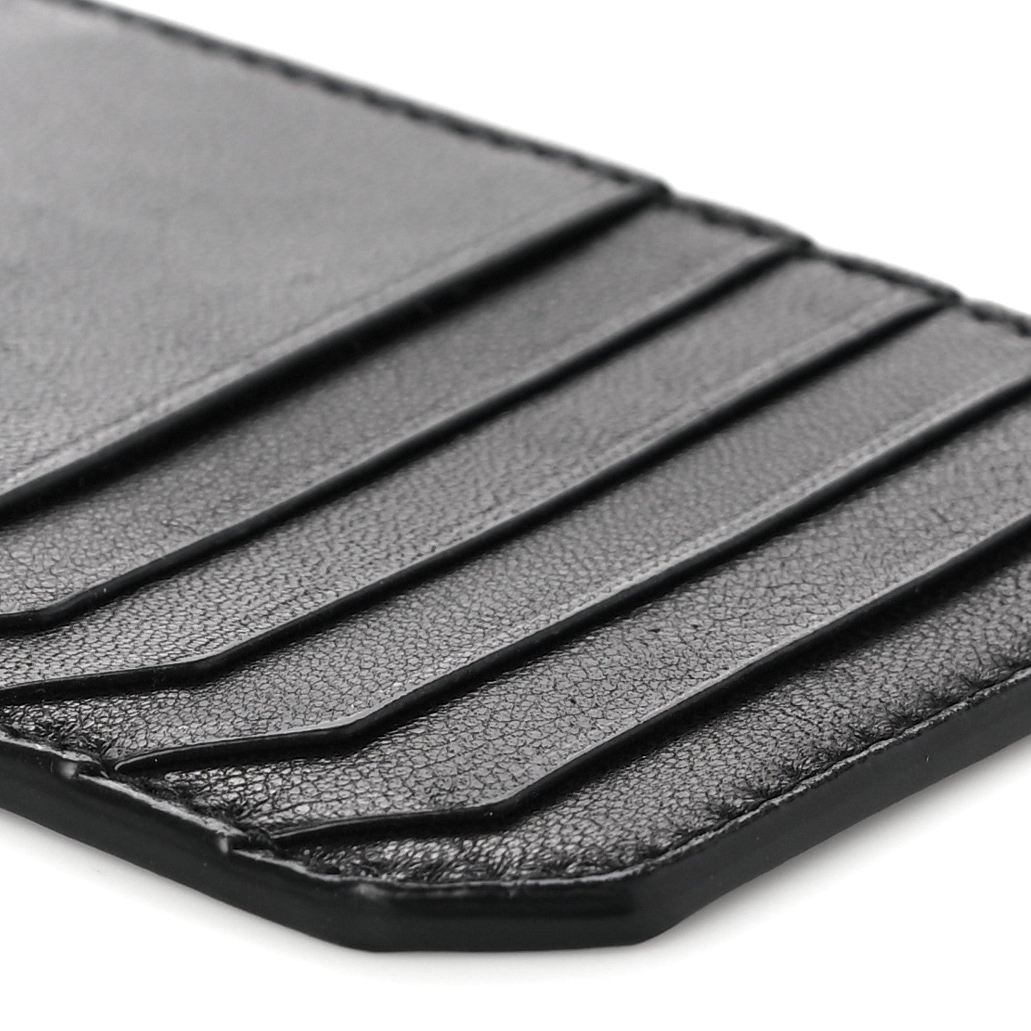 Saint Laurent Calfskin 5 Fragments Zip Pouch Card Holder Black 8 of 12