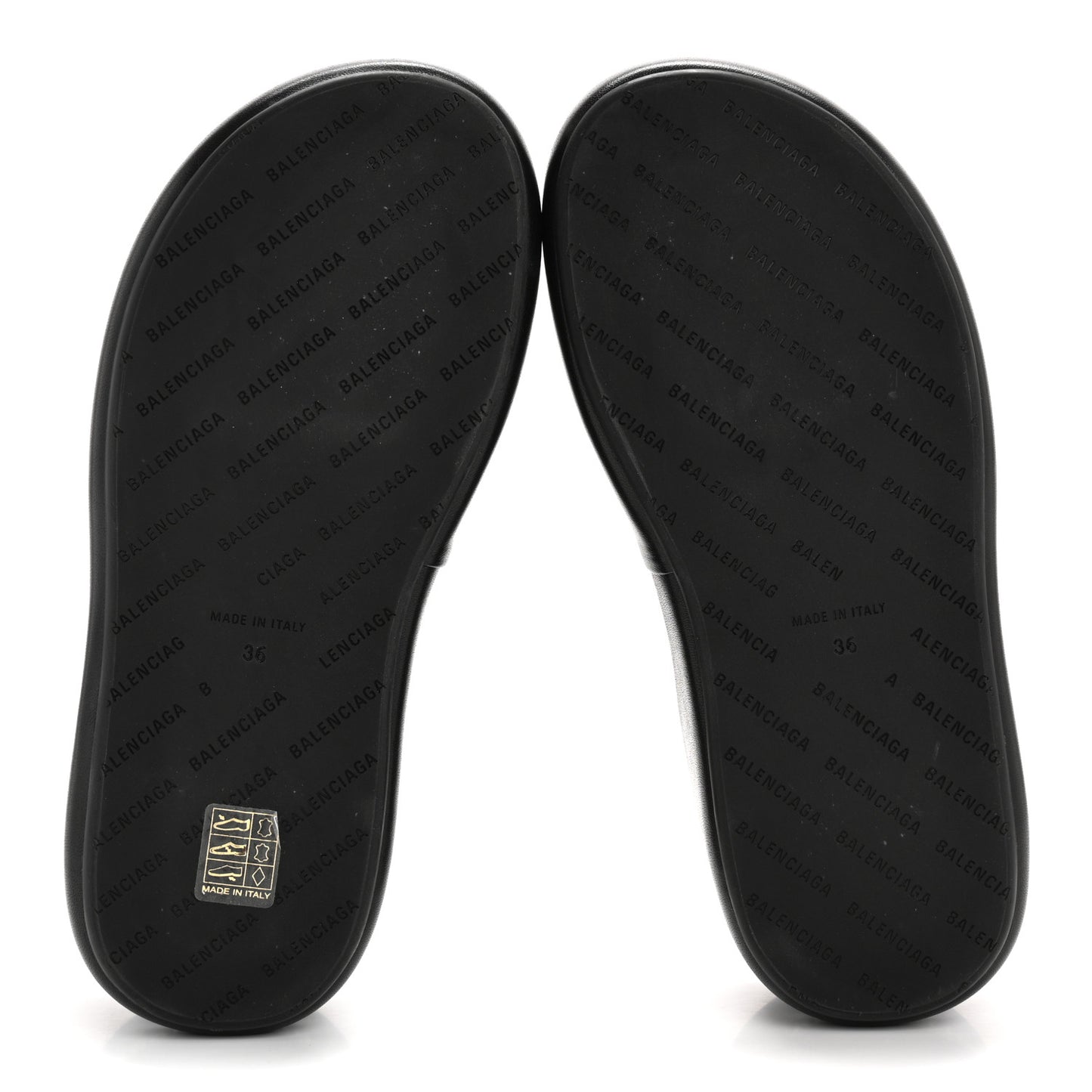 Smooth Nappa Logo Rise Wedge Sandals 36 Black