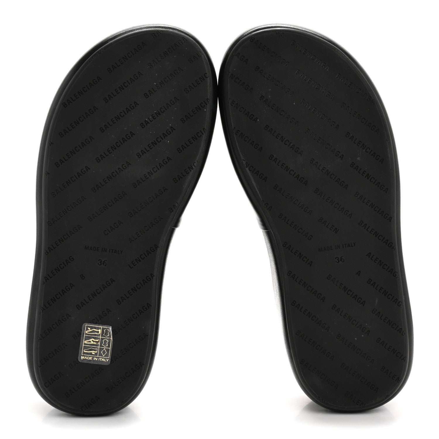 Balenciaga Smooth Nappa Logo Rise Wedge Sandals 36 Black 6 of 11