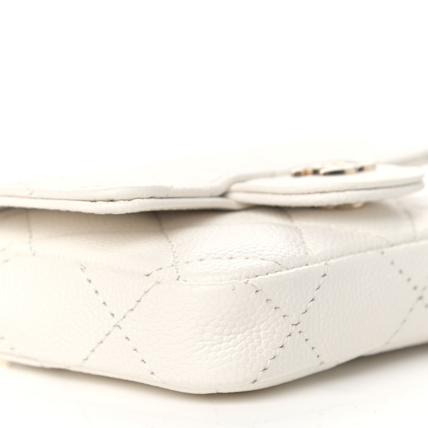Chanel Caviar Quilted Belt Bag White 8 of 13