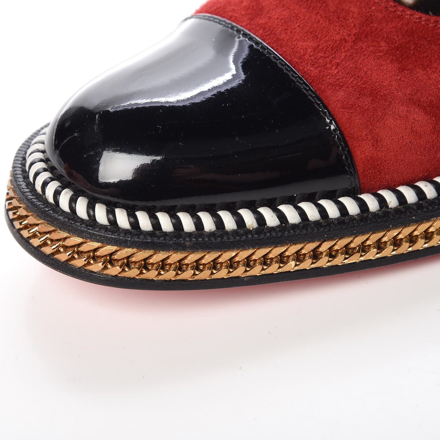 Christian Louboutin Calf Hair Suede Chain Trim Womens Latcho Oxfords 39 9 of 16
