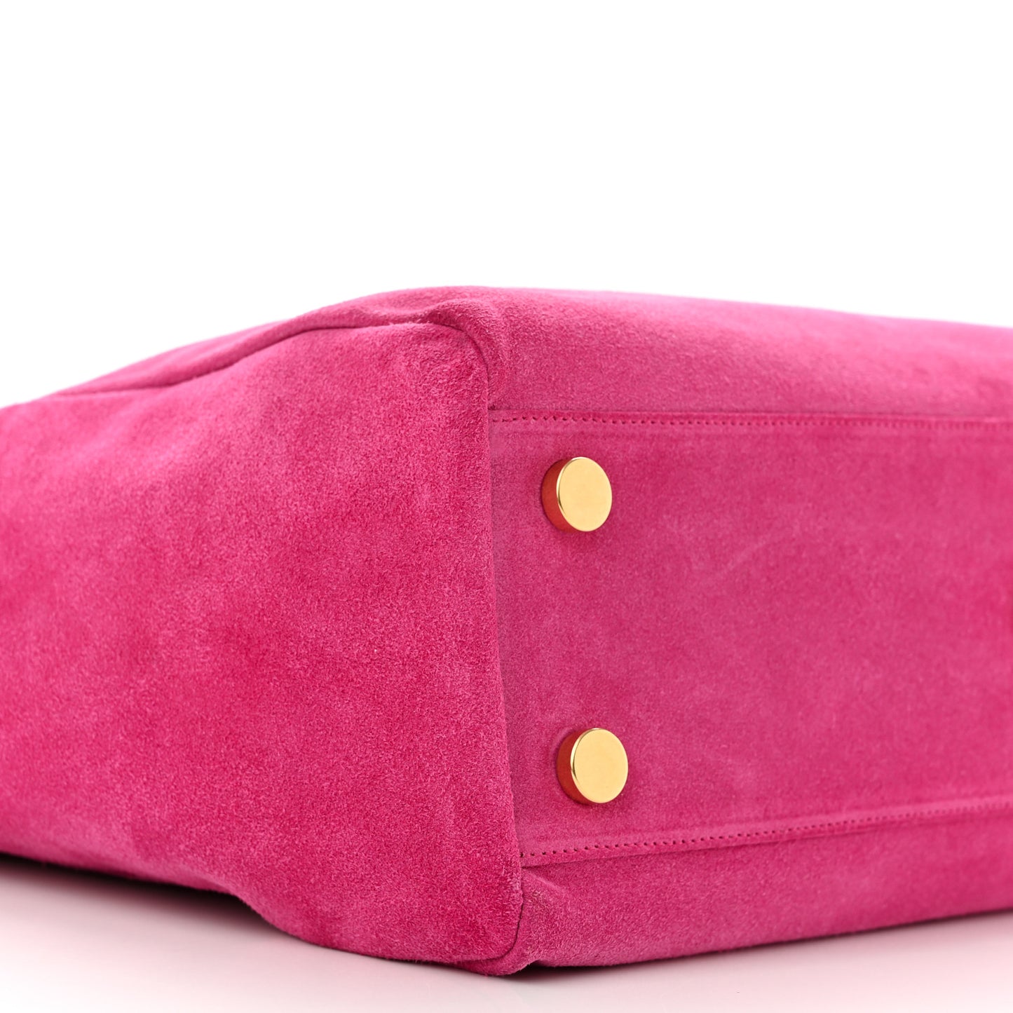 Calfskin Suede Reversible East West Shopping Tote Pink