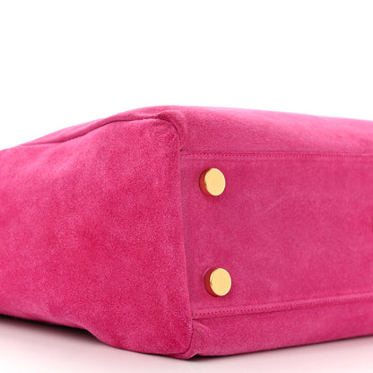 Saint Laurent Calfskin Suede Reversible East West Shopping Tote Pink 18 of 23