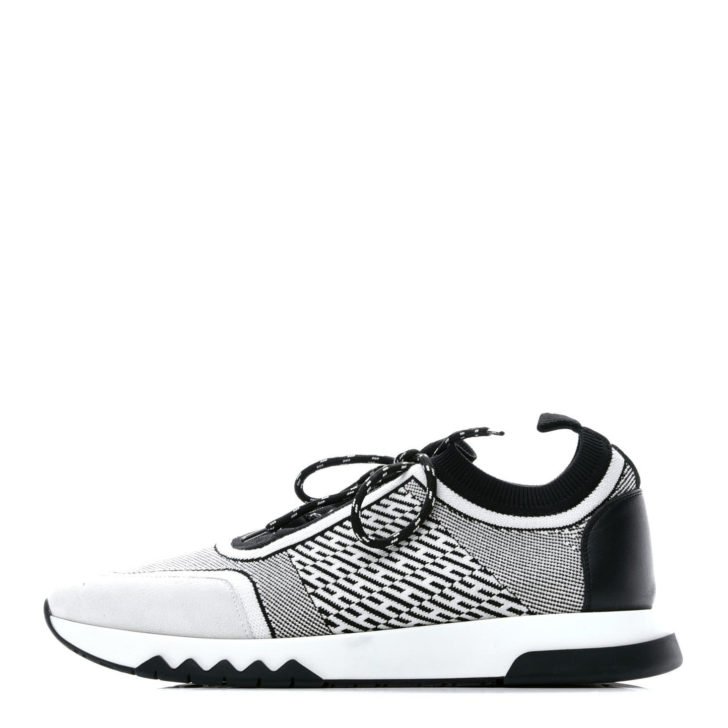 Knit Bi-Color Womens Addict Sneakers 40 Black White