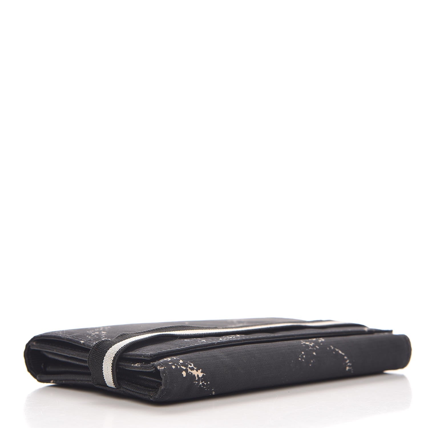 Chanel Nylon Print Flap Wallet Black 4 of 8
