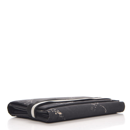 Chanel Nylon Print Flap Wallet Black 4 of 8