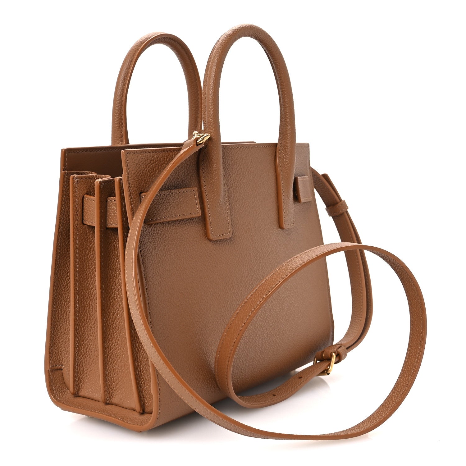 Saint Laurent Grained Calfskin Nano Supple Sac De Jour Cinnamon 3 of 10