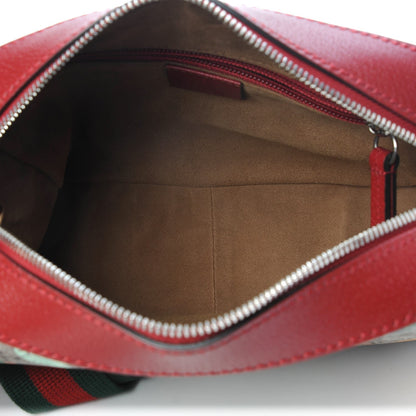 Gucci GG Supreme Monogram Tian Web Camera Bag Beige Multicolor Red 5 of 9