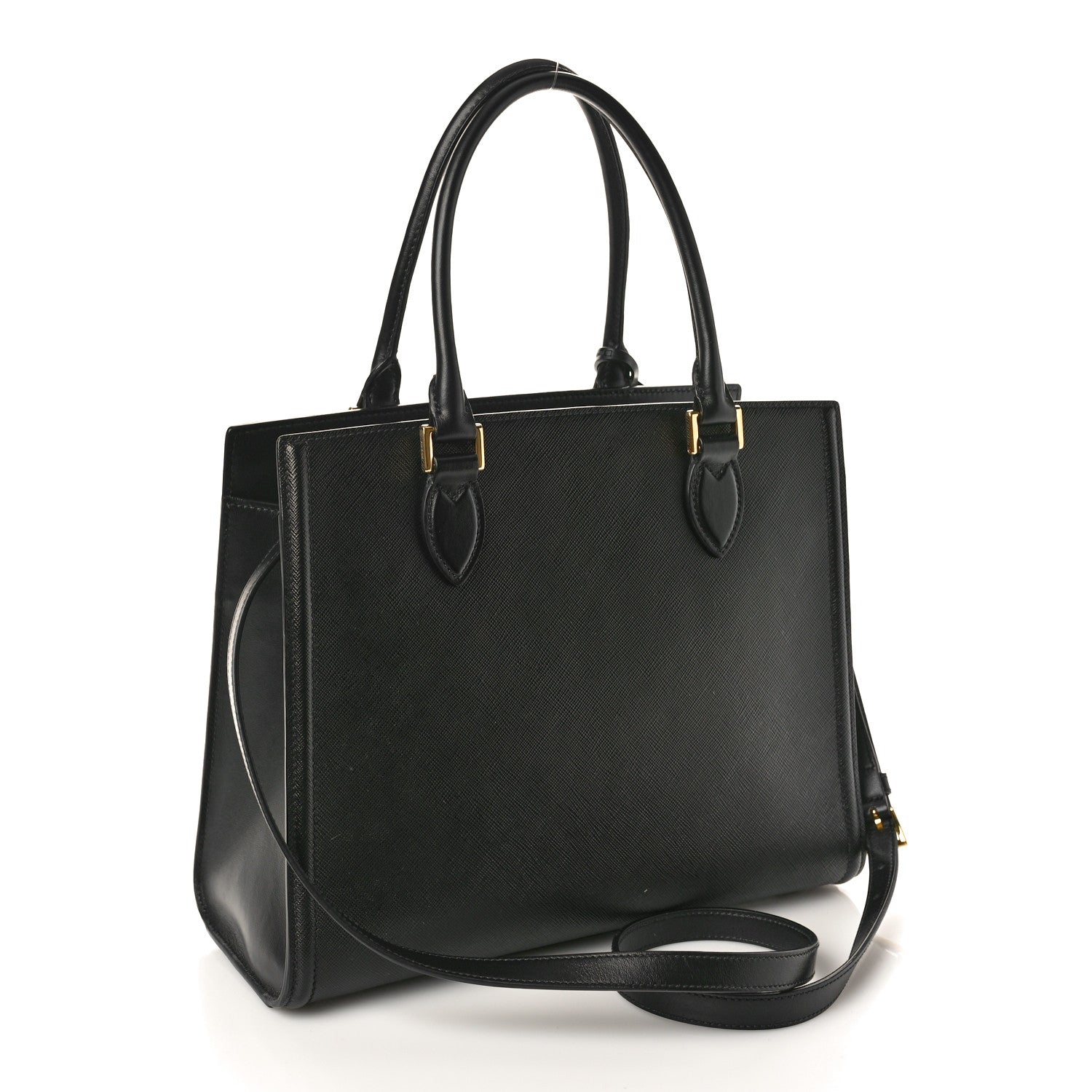 Prada Saffiano Soft Calfskin Large Tote Black 3 of 9