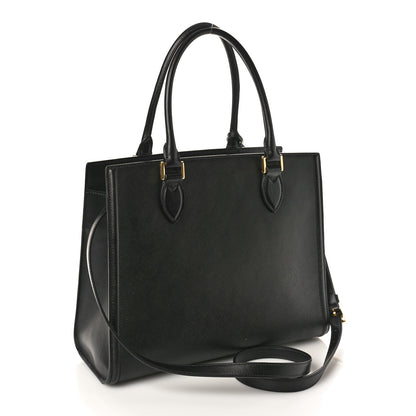 Prada Saffiano Soft Calfskin Large Tote Black 3 of 9