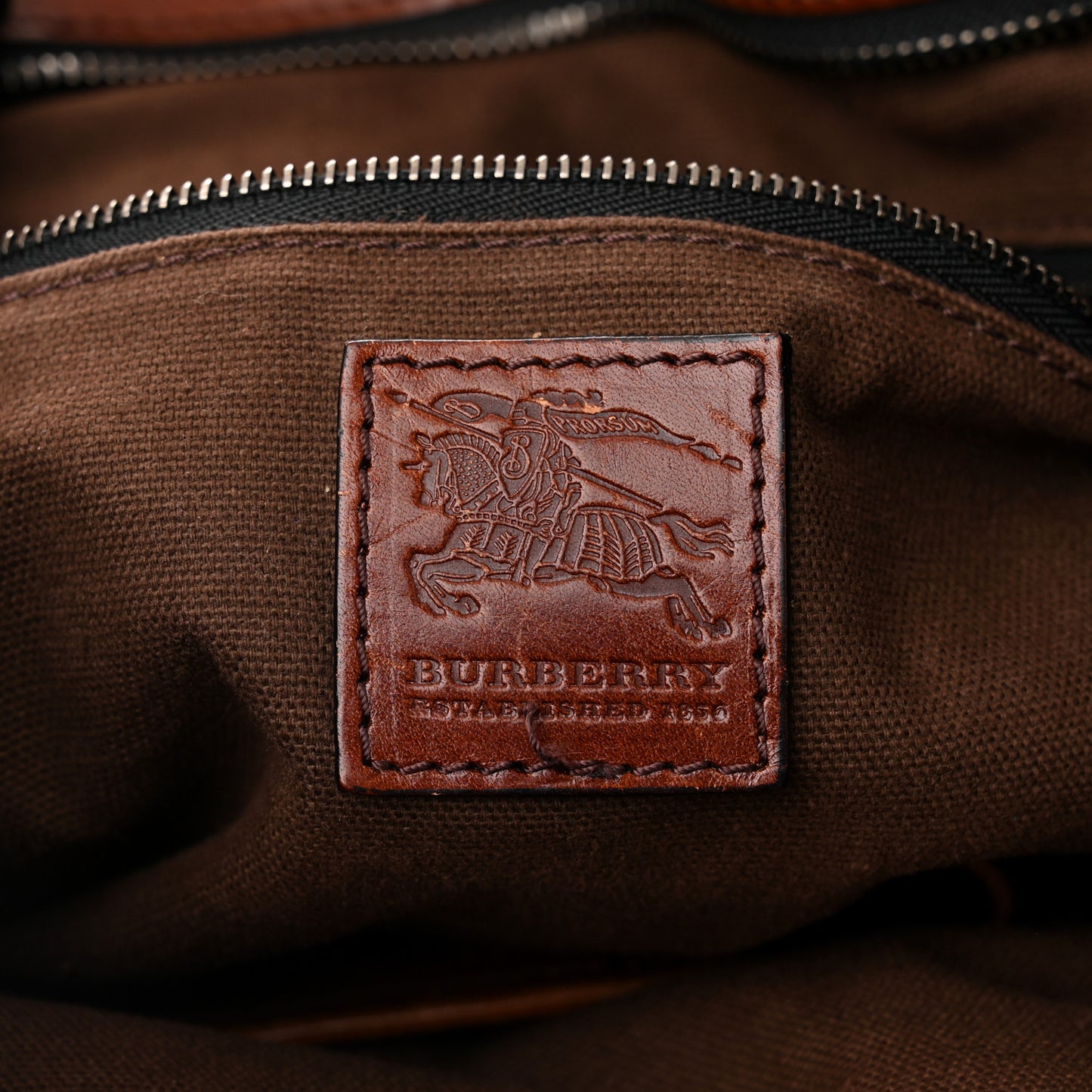 House Check Bridle Calfskin Tote Tan