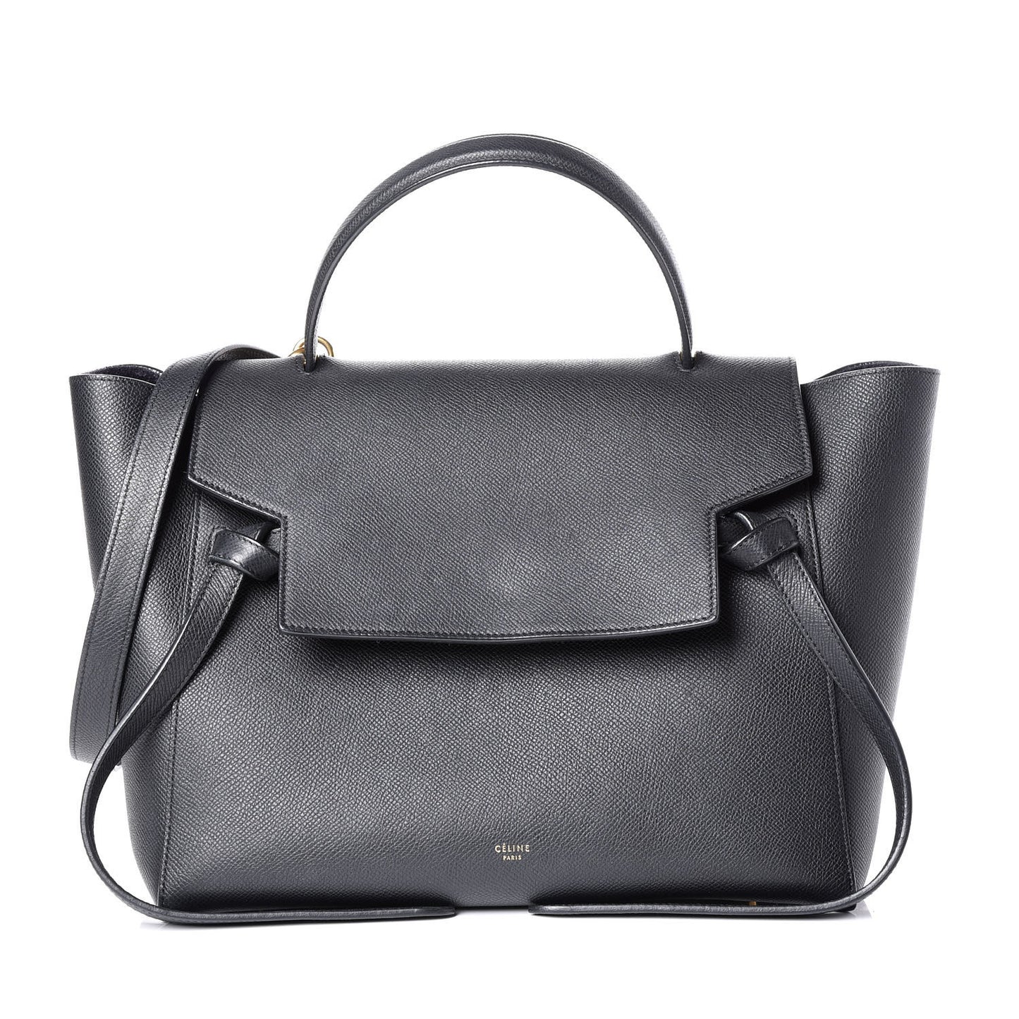 Grained Calfskin Mini Belt Bag Black