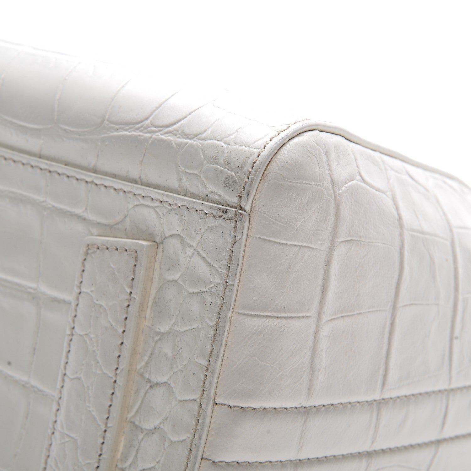 Givenchy Calfskin Crocodile Embossed Small Antigona White 11 of 15