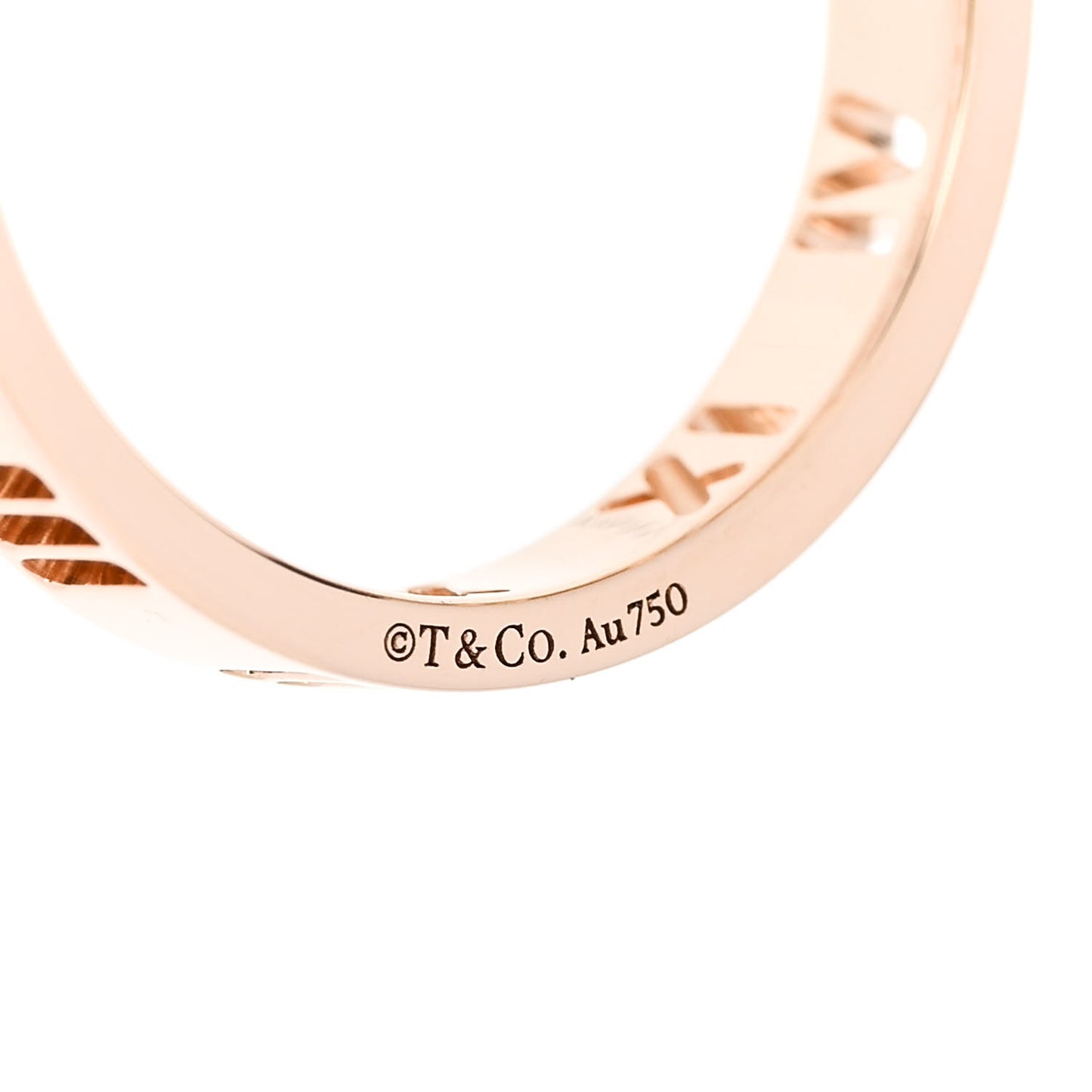 18K Rose Gold Diamond Atlas Pierced Ring 55 7.25