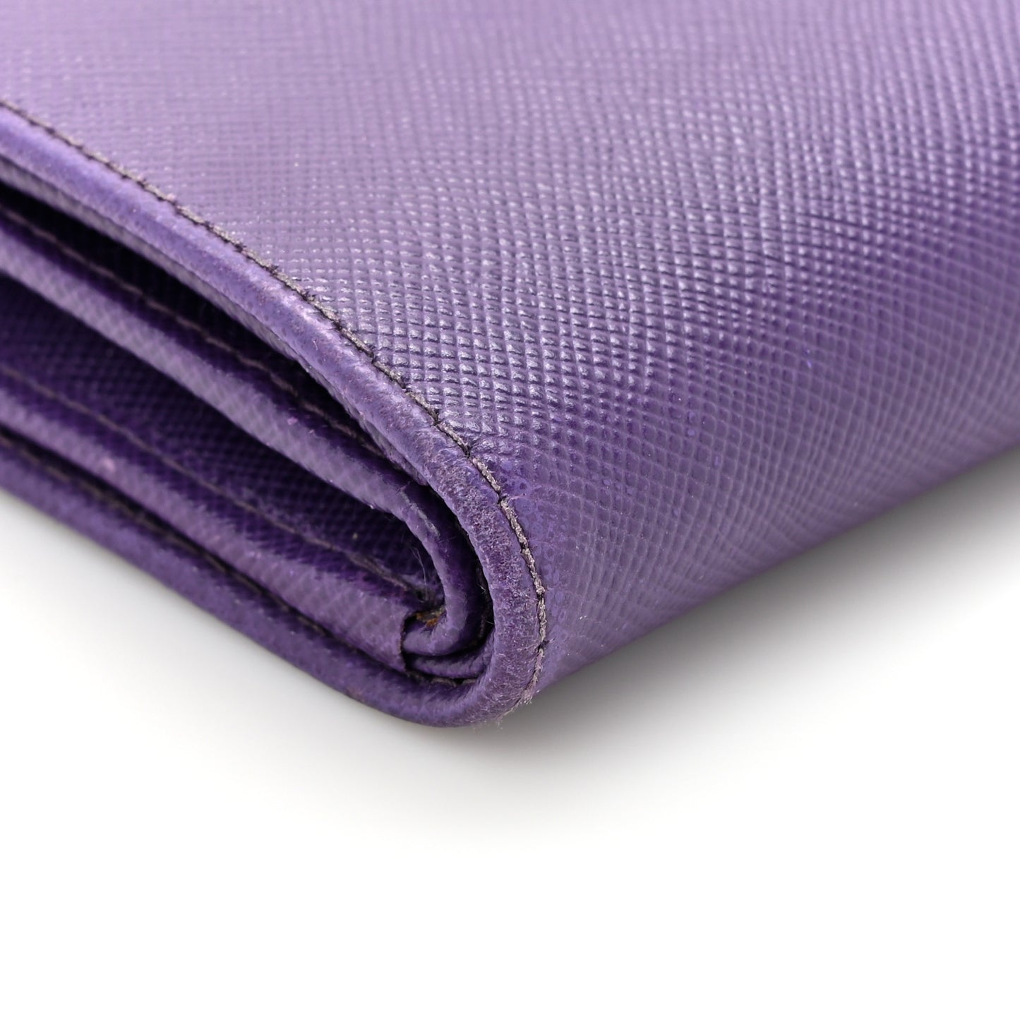 Saffiano Metal Coin Purse Purple
