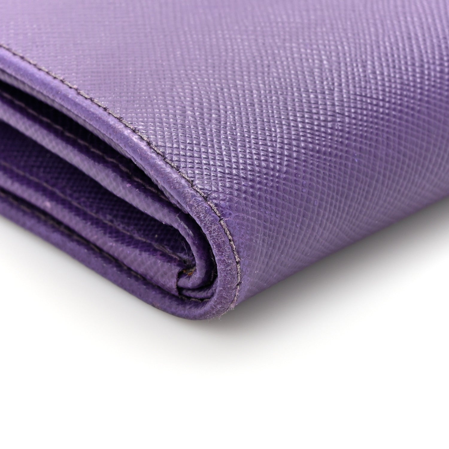 Prada Saffiano Metal Coin Purse Purple 11 of 15