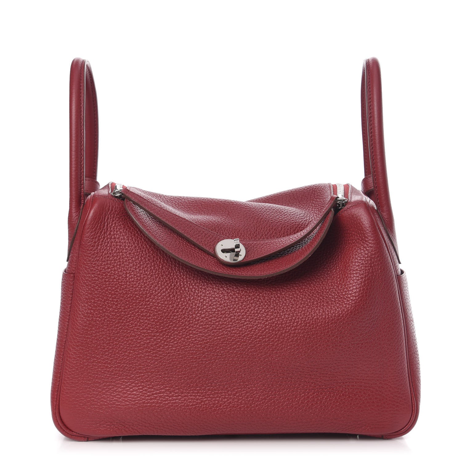 Hermes Taurillon Clemence Lindy 30 Rouge Garance 1 of 8