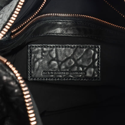 Alexander Wang Pebbled Lambskin Rocco Black Rose Gold Hardware 6 of 9
