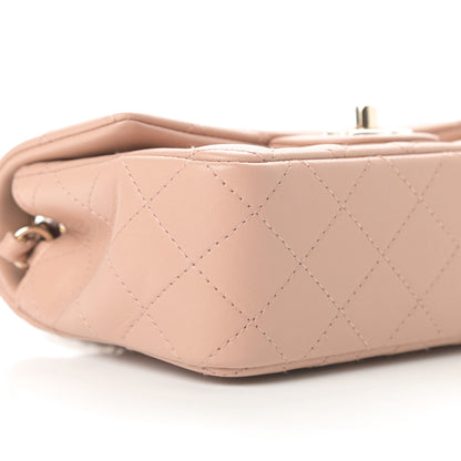 Chanel Lambskin Quilted Mini Rectangular Flap Beige 9 of 11