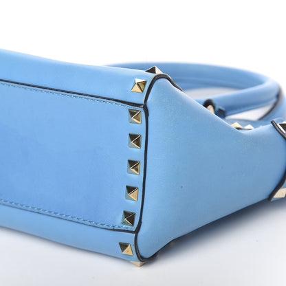 Valentino Garavani Vitello Mini Rockstud Double Handle Tote Parrot 9 of 15