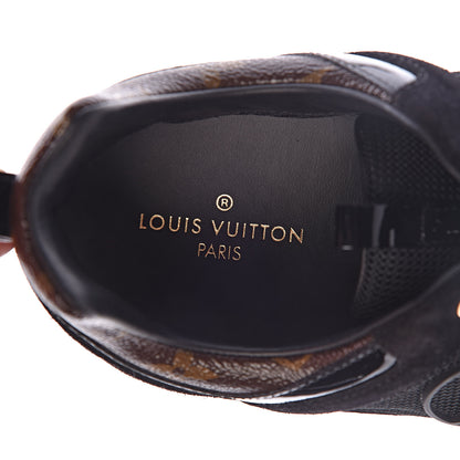 Louis Vuitton Suede Monogram Run Away Sneakers 39 Black 5 of 8